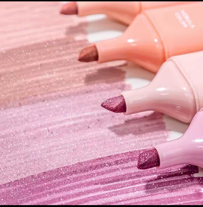 Highlighters Sparkle, pack de 4 marcadores con Glitter.