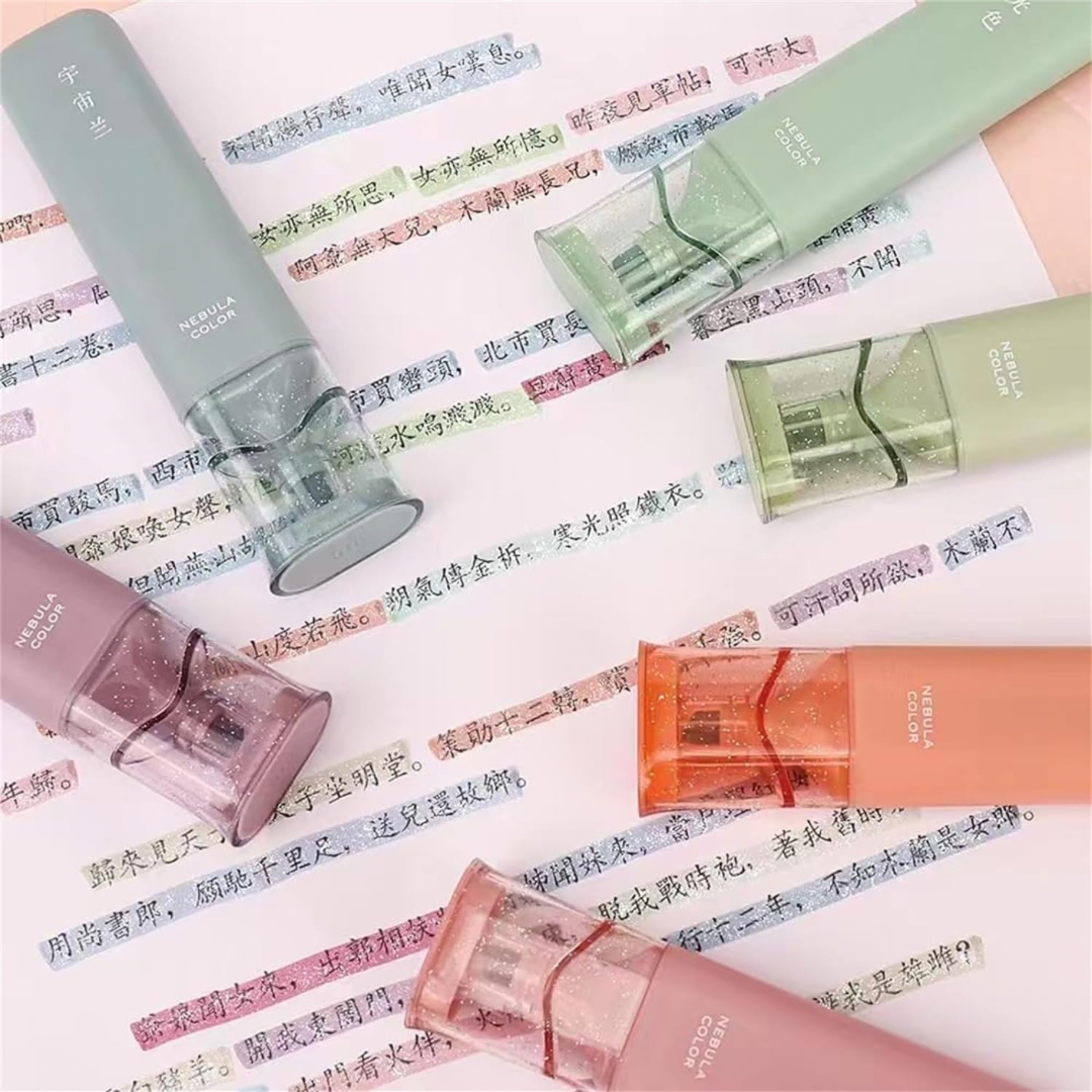 Highlighters Sparkle, pack de 4 marcadores con Glitter.